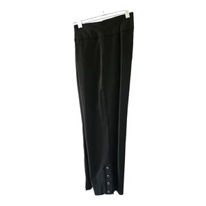 Capri Pants Size M Black Pull On Flat Front Zac & Rachel